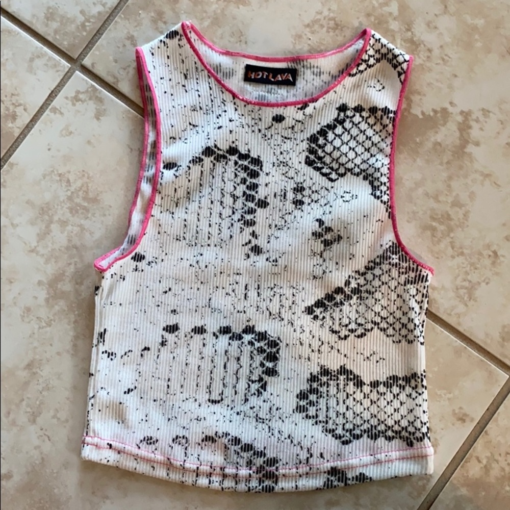 Hot Lava snake print crop top size: xs